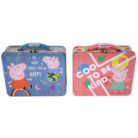 peppa pig lunch box metal|peppa pig plate asda.